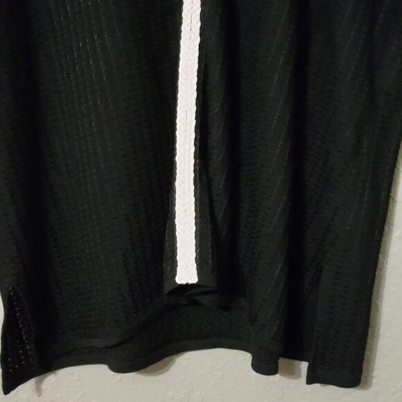 Ming Wang Womens Sleeveless V-Neck Top Size 1X Black White Minimalist Office - Picture 5 of 12